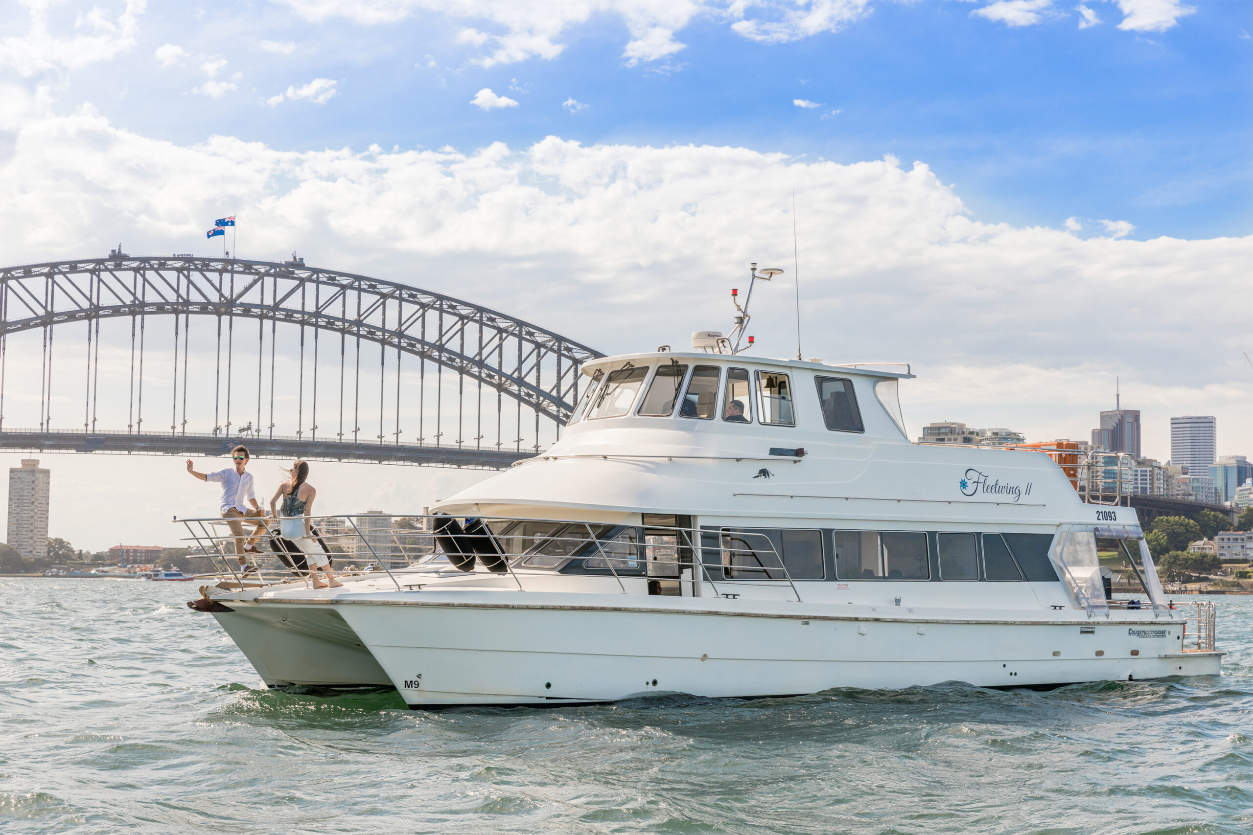 Fleetwing II catamaran on Sydney Harbour