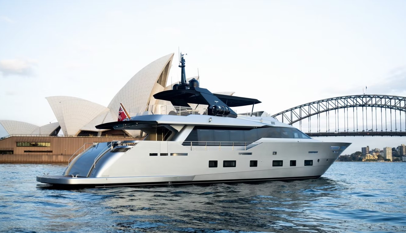 Shadow superyacht on Sydney Harbour